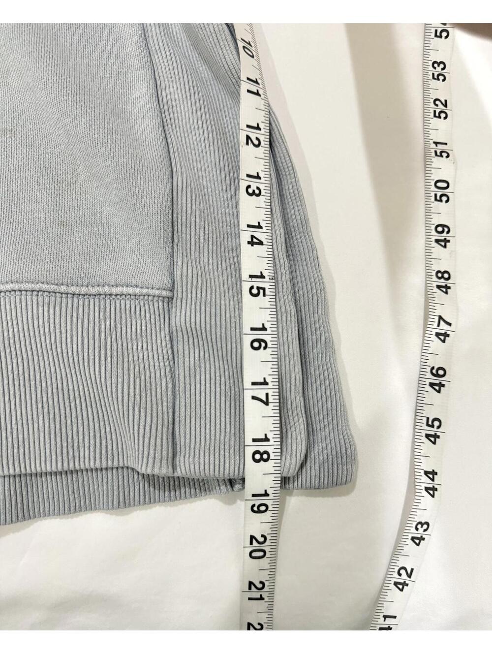 Aerie Oversized Crewneck Sweatshirt Slate Gray Blue XS Cozy Athleisure - Picture 9 of 9
